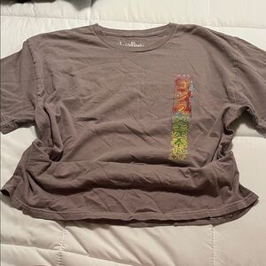 Artistic Grey T-Shirt with Design on Back